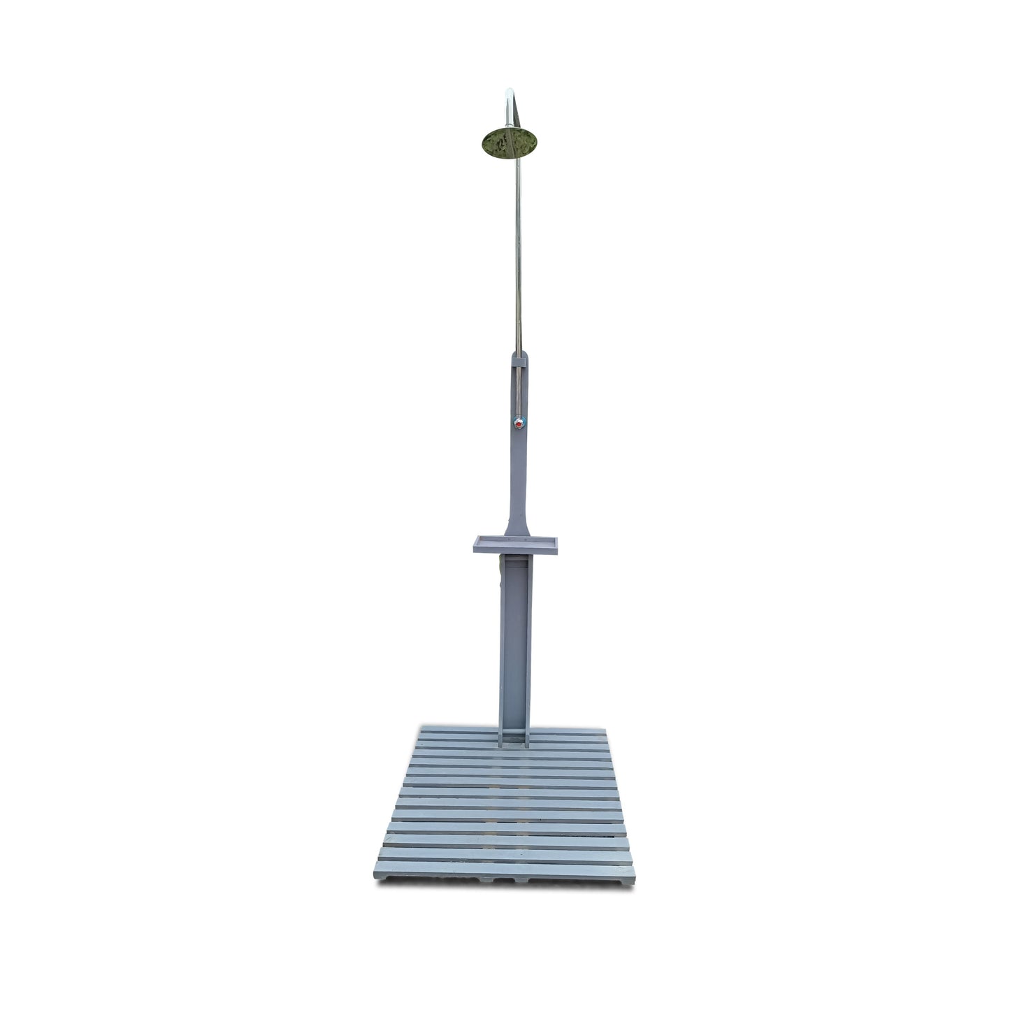 Outdoor Garden Pool Shower with Chassis Board, Cooling Solution, Gray Solid W