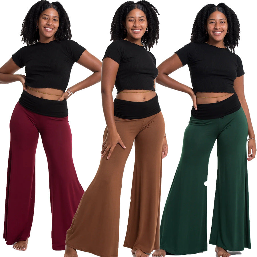 Womens Casual Wide-leg Pants For Sports And Leisure