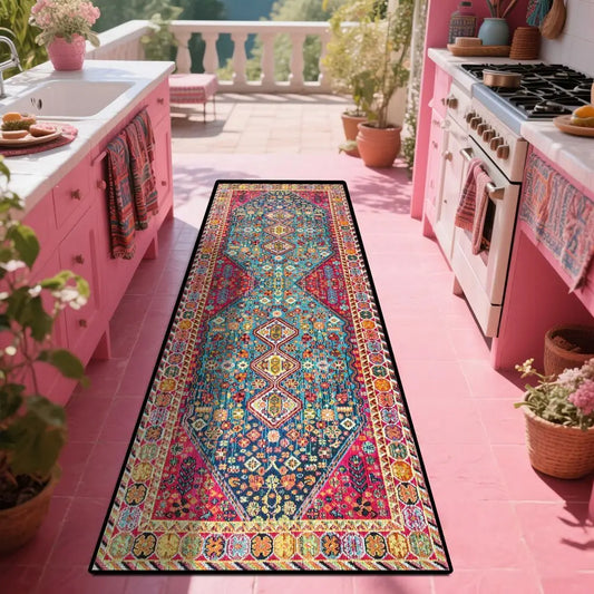 Vikama Vintage Persian Corridor Rug – Indoor/Outdoor Runner & Non-Slip Mat