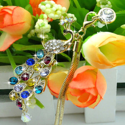 Peacock Crystal Dust Plug for 3.5mm Phone Jack