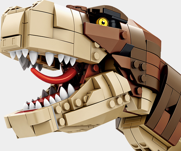 Dinosaur building blocks assembled toy boy high difficulty huge Tyrannosaurus rex children puzzle 6 birthday gift 10 years old