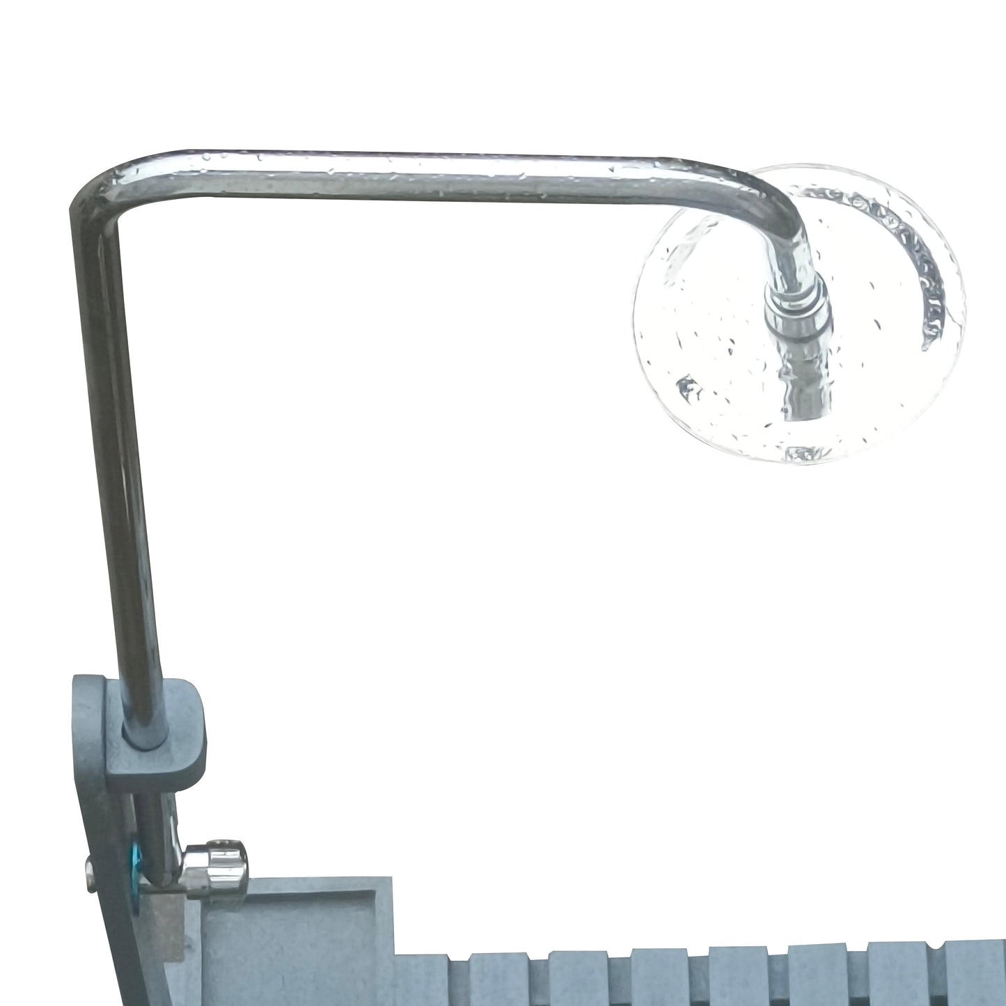 Outdoor Garden Pool Shower with Chassis Board, Cooling Solution, Gray Solid W
