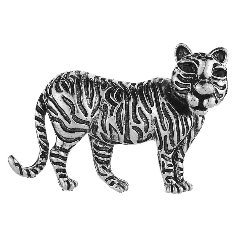 Fierce Lion Head And Tiger Personalized Vintage Brooch