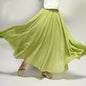 Mori Girl Art Plus Size Cotton And Linen Skirt Elastic Waist Linen A-line Skirt
