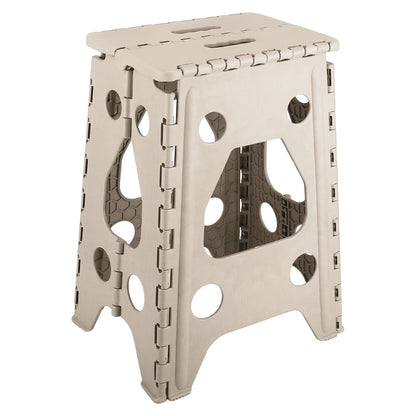 2 Pack 17.91In High Step Stool Folding Stepping Stool Lightweight Plastic Step Stool with Handle Non-slip for Kitchen Bathroom