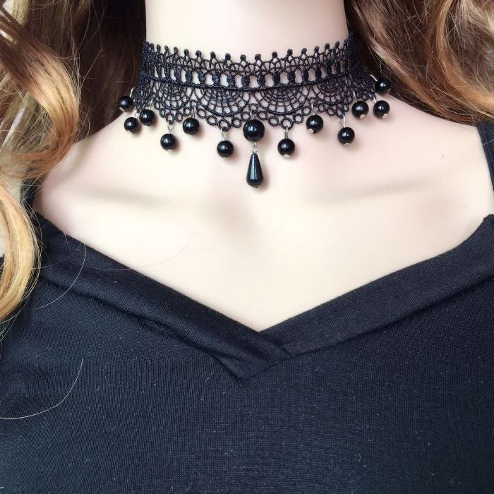 Personalized Multi-layer Crystal Lace Necklace Bone Chain