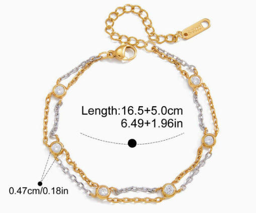 Lucky Pig-Nose Clasp Golden Titanium Steel Bracelet For Women High-End Jewelry