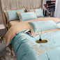 Four-piece Pure Cotton Washed Silk Embroidered Bedding Set