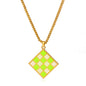 Sweet Square Clavicle Chain Drawing Board Color Matching Necklace Female