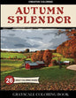 Autumn Splendor Grayscale Coloring Book - Paperback