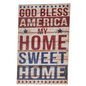 God Bless America Distressed Wooden Sign