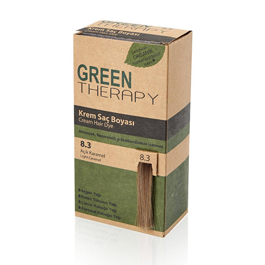 Green Therapy Natural Ammonia-Free Hair Dye with Argan Oil - Nourishing Hair Color for Dry & Damaged Hair