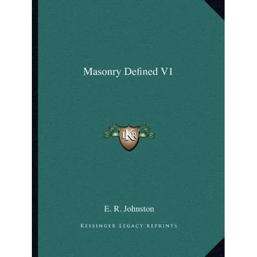 Masonry Defined V1 - Paperback