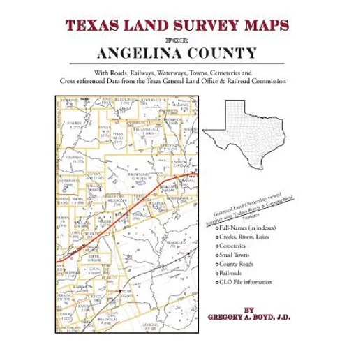 Texas Land Survey Maps for Angelina County - Paperback