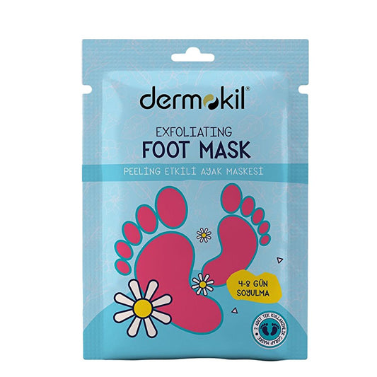 Dermokil Exfoliating Foot Mask - Softens Dry Heels, Removes Dead Skin Cells - 1.01 fl oz