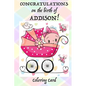 CONGRATULATIONS on the birth of ADDISON! (Coloring Card): (Personalized Card/Gift) Personal Inspirational Messages & Quotes, Adult Coloring - Paperback