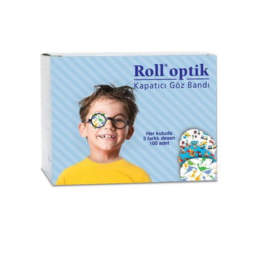 Roll Optik Eye Patch for Amblyopia Treatment - 100 Count, Hypoallergenic, Breathable Design for Kids