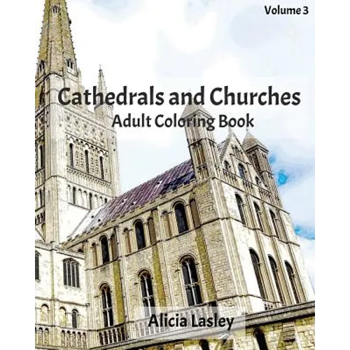 Cathedrals and Churches: Adult Coloring Book, Volume 4: Cathedral Sketches for Coloring - Paperback