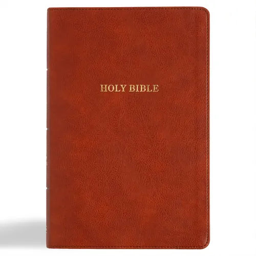 KJV Giant Print Reference Bible, Burnt Sienna Leathertouch - Imitation Leather