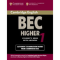 Cambridge Bec Higher 1: Practice Tests from the University of Cambridge Local Examinations Syndicate - Paperback
