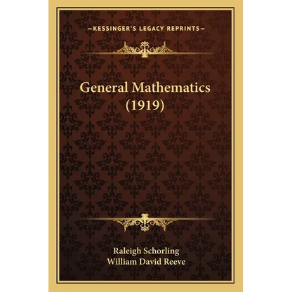 General Mathematics (1919) - Paperback