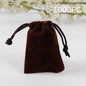 Flannel Drawstring Jewelry Solid Drawstring Pocket
