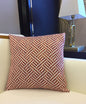 Orange Three Dimensional Square Geometry Pillow