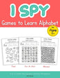 I Spy Games to Learn Alphabet for Ages 3+: Find, Do-A-Dot, Mazes, A to Z Letter Recognition Activity Workbook - Paperback