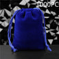 Flannel Drawstring Jewelry Solid Drawstring Pocket