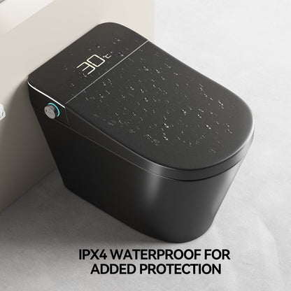 Smart Bidet Toilet with Auto Open/Close Seat, Warm Water Wash, Heated Seat, a...