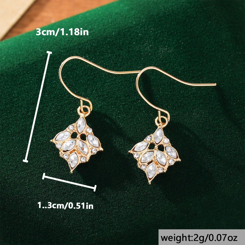 Minimalist Zircon-Inlaid Vintage Pendant Earrings