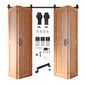 4-Door Bifold Barn Door Kit | Black Hardware