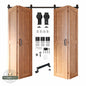 4-Door Bifold Barn Door Kit | Black Hardware