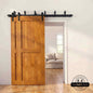 Classic Double Bypass 2 Door Barn Door Kit | Black Hardware