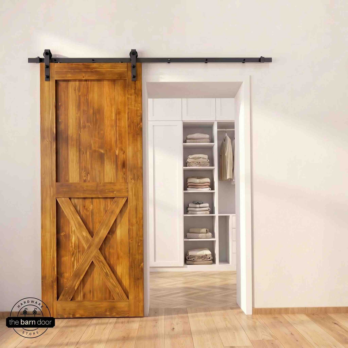 Natural Pine Wood Barn Door | 80", 84", 96" x 20"-60"