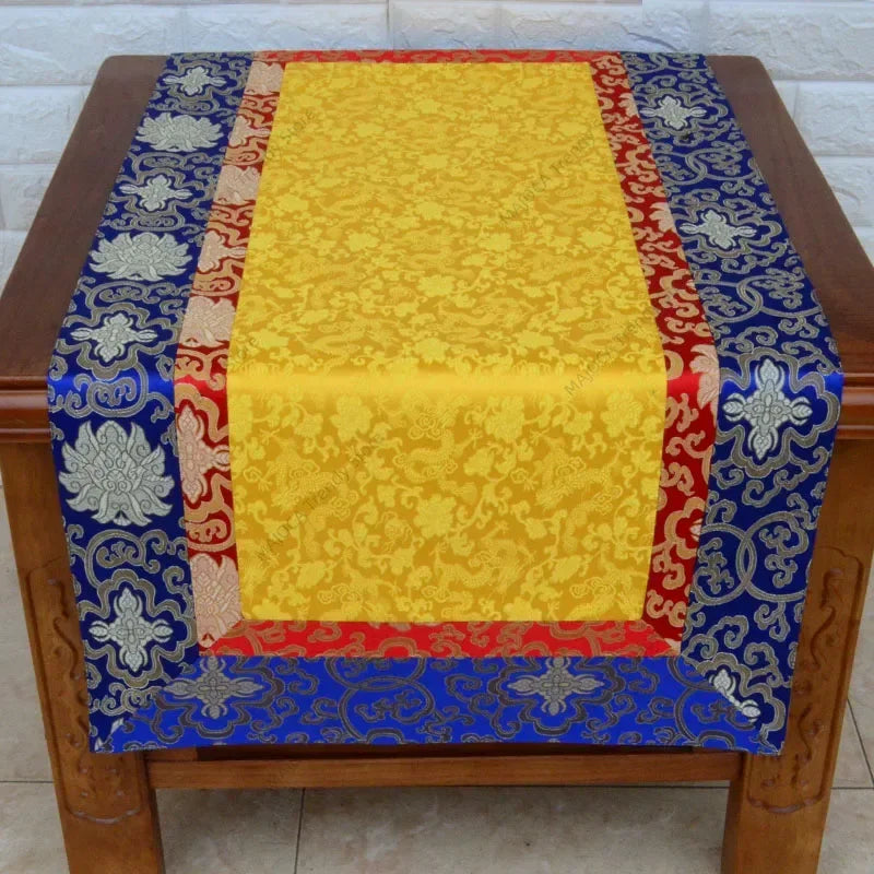 Tibetan Buddhism Silk Tablecloth of High-Quality