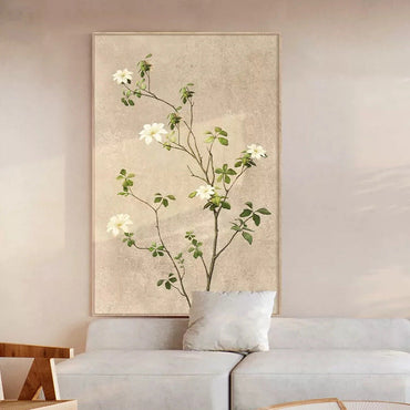 Japanese Style Floral Framed Painting