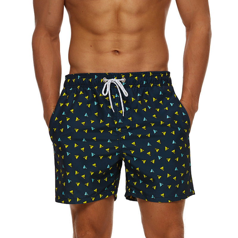 Mens Fashionable Sports Beach Shorts With 3D Digital Print, European And American Style