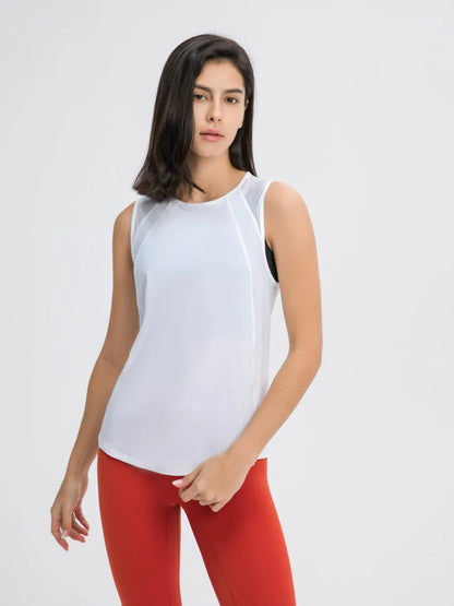 Millennia Cutout Back Round Neck Active Tank
