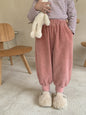 Children's Feet, Close-up Warm Corduroy And Velvet Pants Boys And Girls Leisure