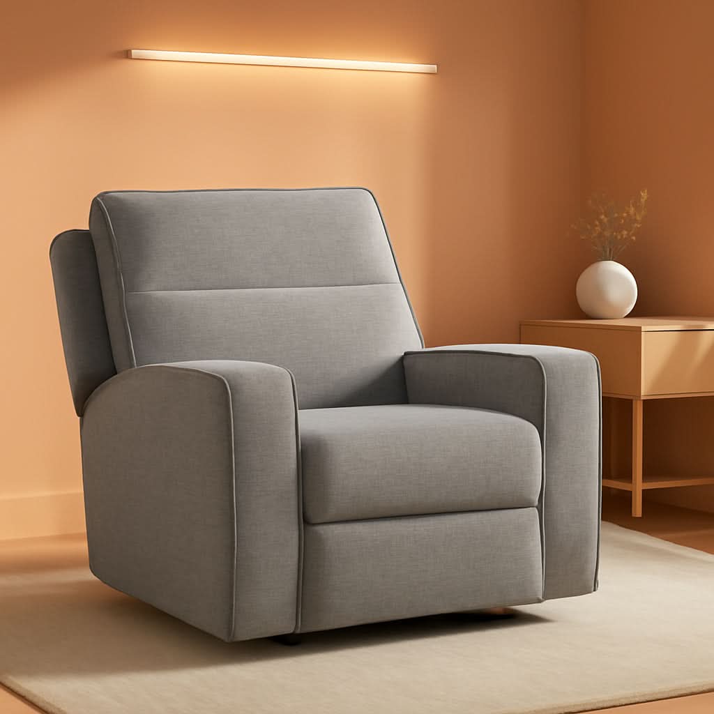 Gray Power Recliner With Adjustable Comfort For Living Room