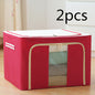 Steel Frame Storage Box Oxford Cloth Sorting Box Quilt Storage Box Folding Wardrobe Cloth Art Extra Large Storage Bag with Cover