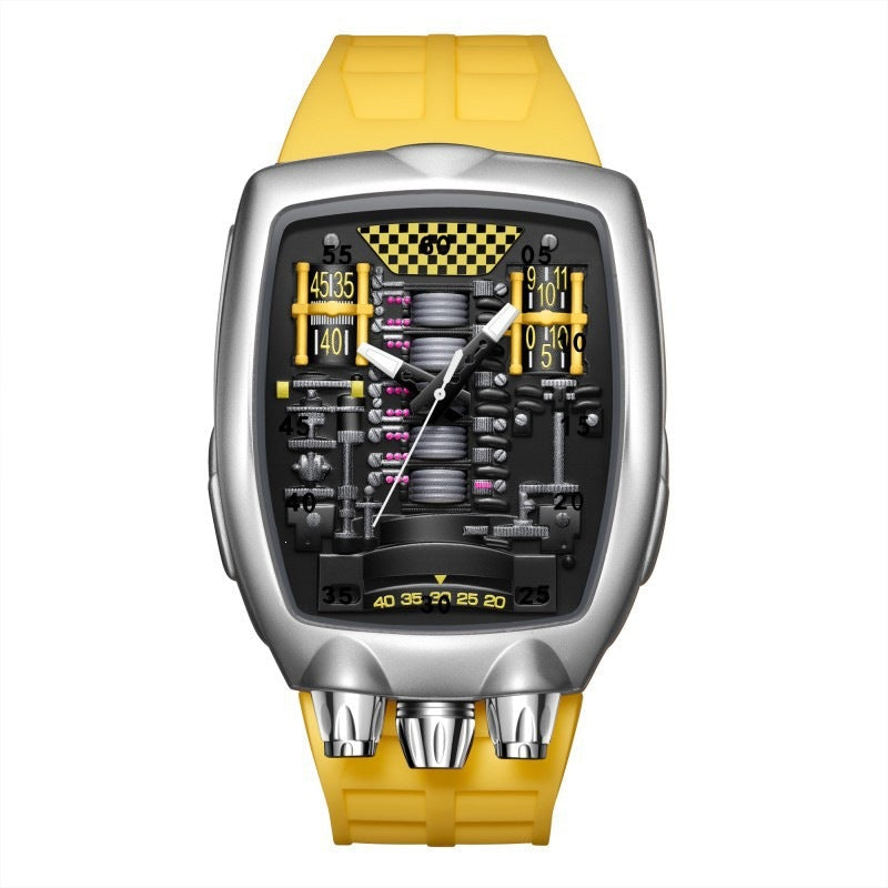 Engine Movement Mens Watch Brand Quartz Watch Fashionable And Distinctive
