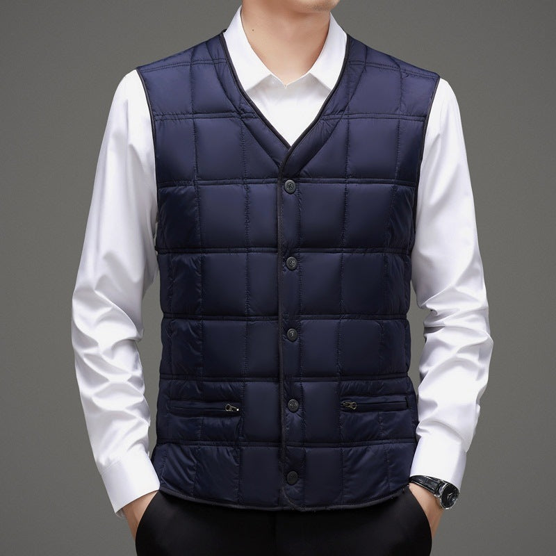 Vest Waistcoat Thermal Liner Dad-style Plus-size Vest