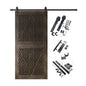 Diamond Pattern Barn Door Kit | Black Hardware