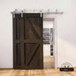 Classic Double Bypass 2 Door Barn Door Kit | Brushed Nickel Hardware