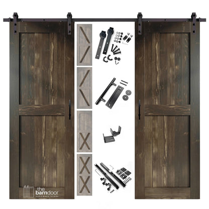 Classic Double Barn Door Kit | Black Hardware