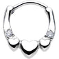 16G 5/16 Clear Gem Hearty Hug Hearts Septum Clicker