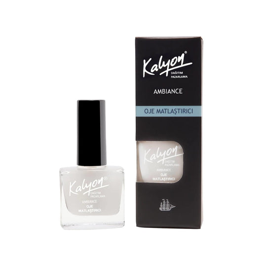 Kalyon Matte Nail Polish Top Coat - 11ml, Achieve Matte Finish with Kalyon Matte Nail Care Product