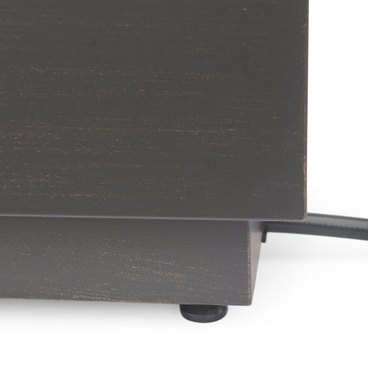 Stylish 40' Square Fire Pit in Brown and Gold Iron for Outdoor Warmth